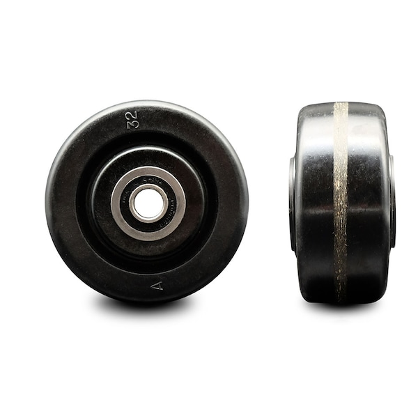 SCC - 4" Phenolic Wheel Only w/Ball Bearing - 1/2" Bore - 800 lbs Capacity